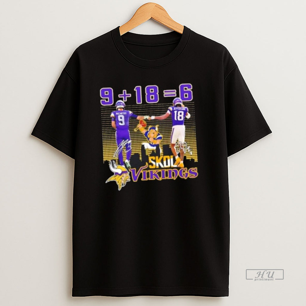 Officials Mccarthy X Jefferson 9186 Skol Minnesota Vikings Skyline T Shirt