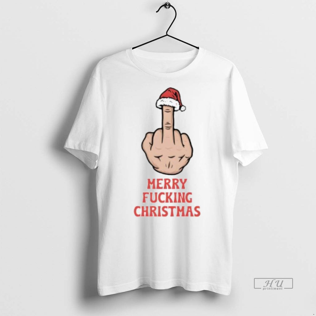 Officials Merry Fucking Christmas Middle Finger Tee Shirt Sweater