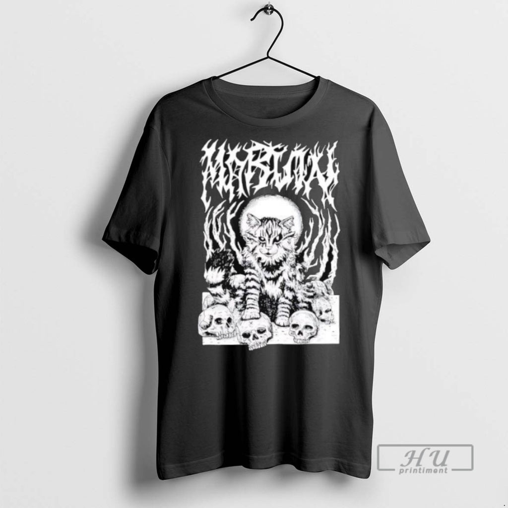 Officials Metal Marf By Beefaroni Marvin Skull Cat Graphic T Shirt Sweatshirt Hoodies