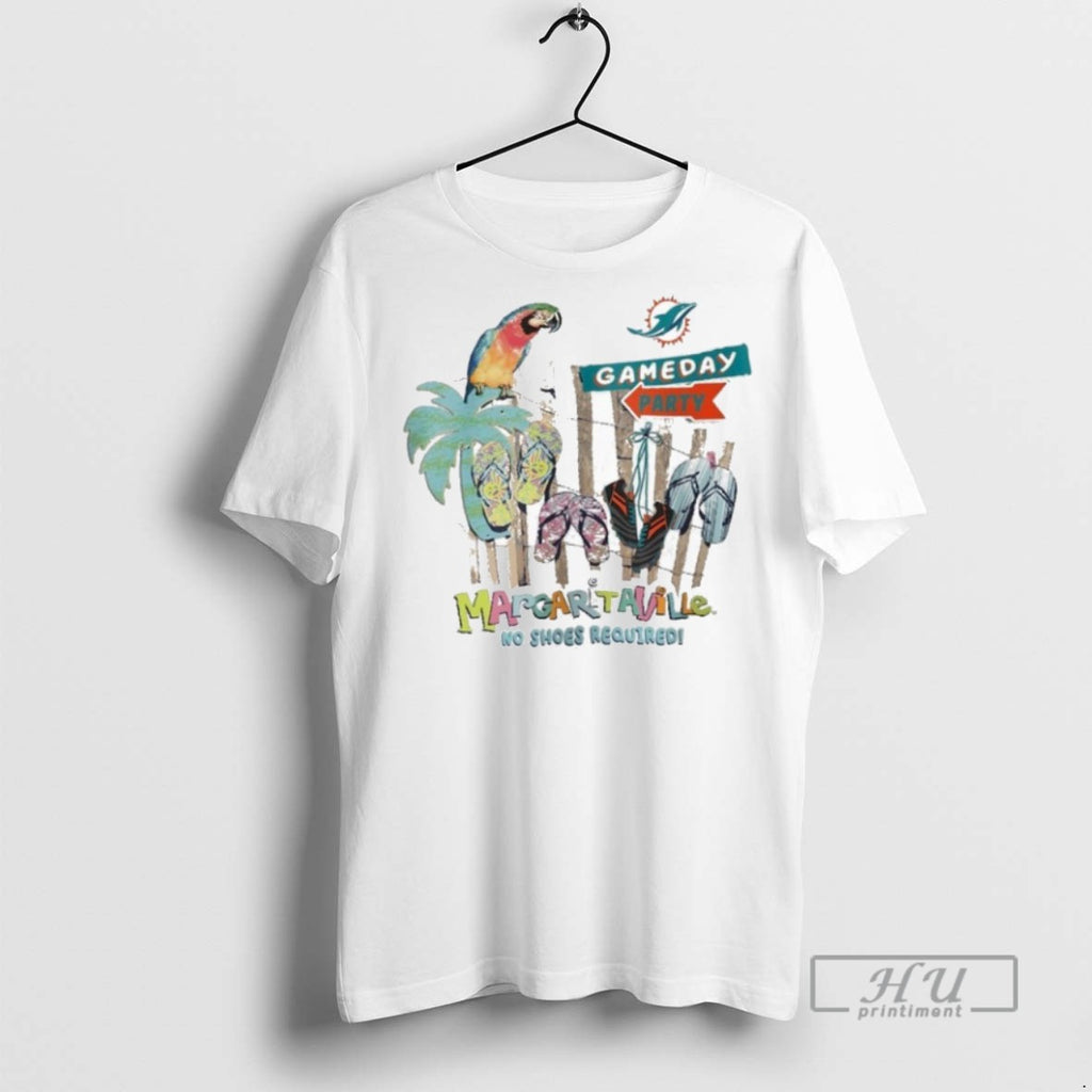 Officials Miami Dolphins Gameday Party Margaritaville No Shoes Required T Shirts Sweatshirt Hoodies
