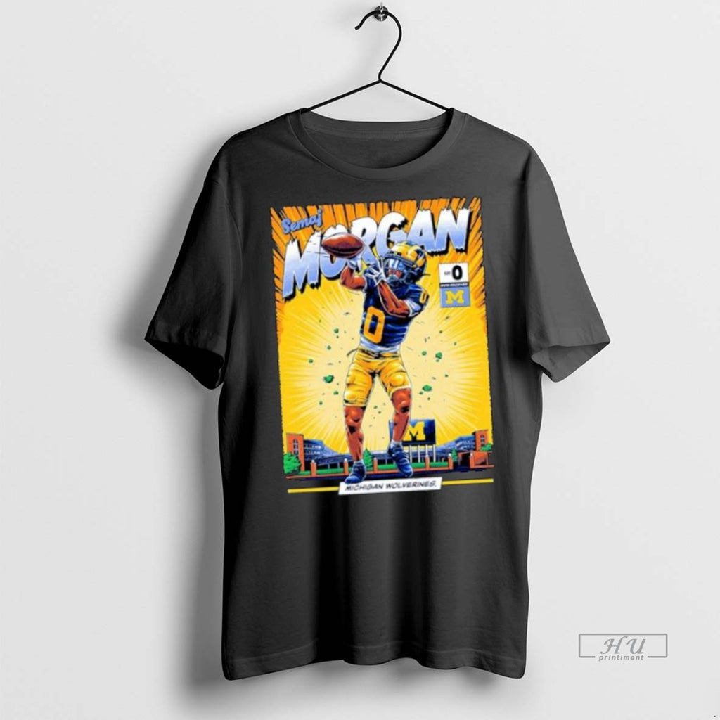 Officials Michigan Wolverines 0 Semaj Morgan Student Athlete Comic Ornaments T Shirt Sweater