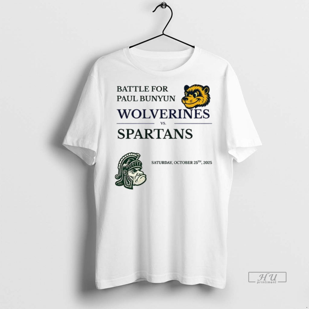 Officials Michigan Wolverines Vs Michigan State Spartans Battle For Paul Bunyan Food Drinks Traditions Tee