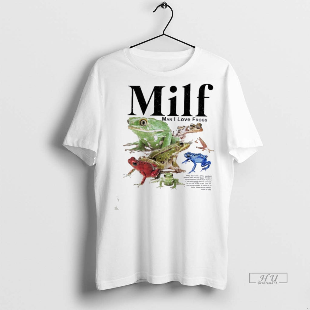 Officials Milf Man I Love Frogs Graphic Tee Shirt Sweater