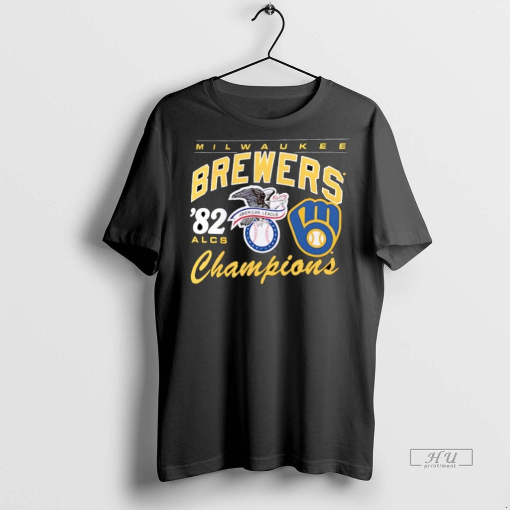 Officials Milwaukee Brewers Alcs Champions 1982 Vintage Tee Shirt Sweater