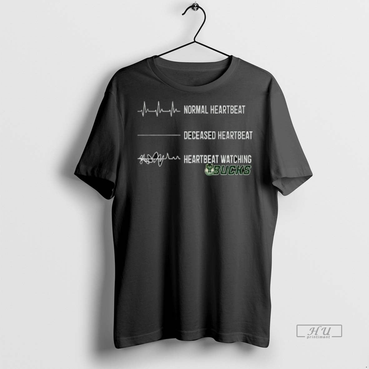Officials Milwaukee Bucks Normal Heartbeat Deceased Heartbeat Heartbeat Watching Tee Shirt Sweater