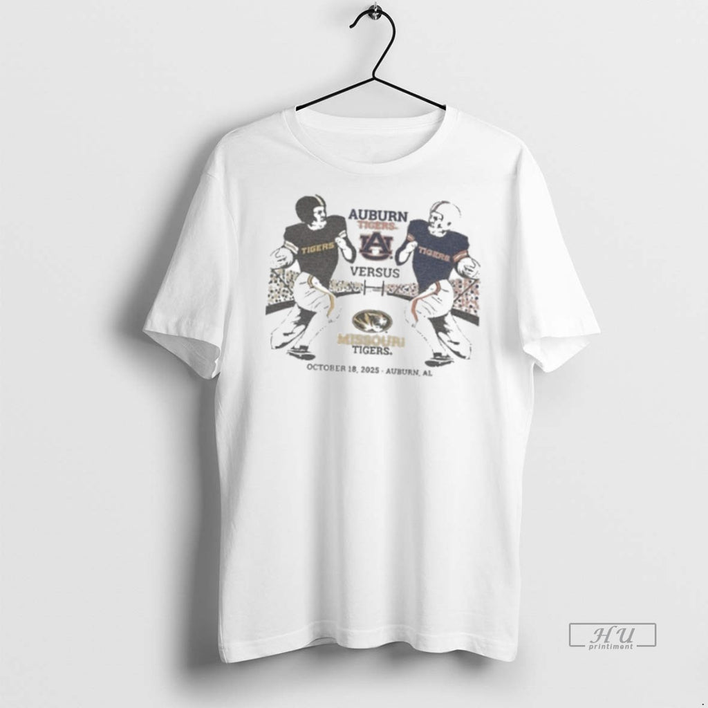 Officials Missouri Vs Auburn 2025 Gameday Matchup Helmet Tee Shirt Sweater