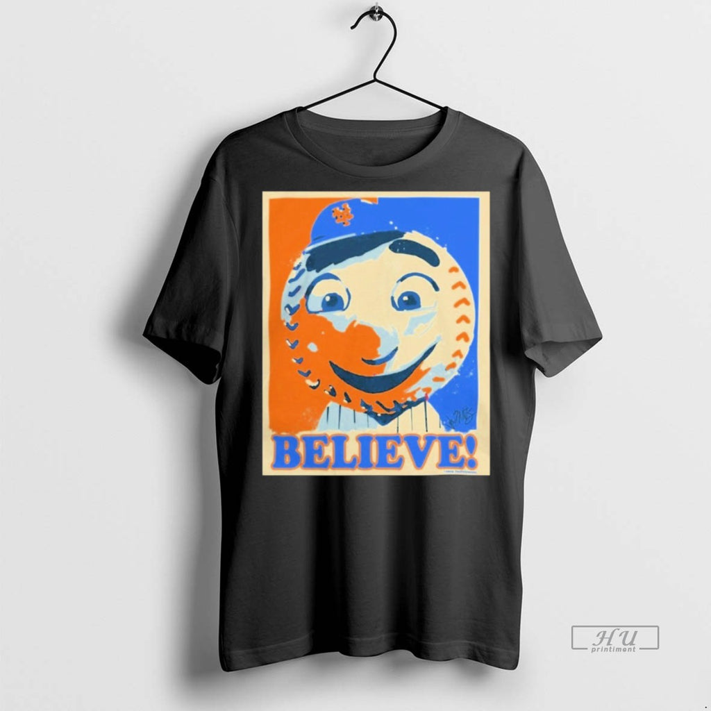 Officials Mr Met Believe Hope 2025 New York Mets Baseball Team Tee Shirt Sweater