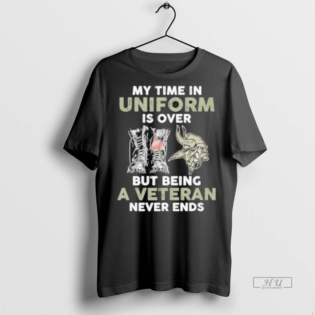 Officials My Time In Uniform Is Over Minnesota Vikings Logo But Being A Veteran Never