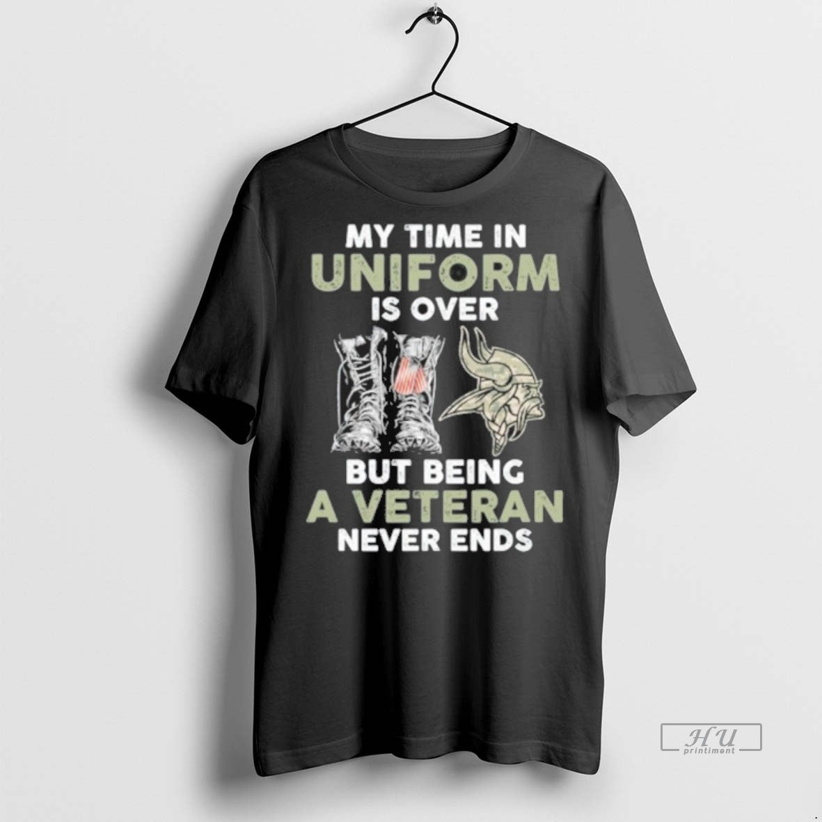 Officials My Time In Uniform Is Over Minnesota Vikings Logo But Being A Veteran Never