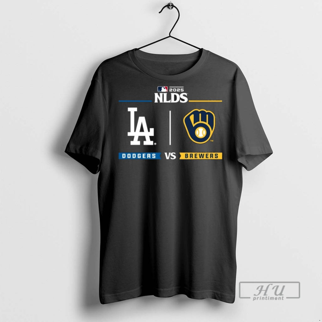 Officials Nlcs La Dodgers Vs Brewers 2025 Postseason T Shirts Sweatshirt Hoodies