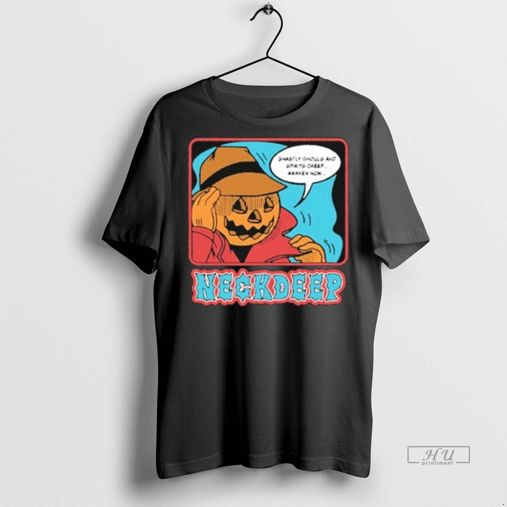 Officials Neck Deep Ghastly Ghouls And Spirits Creep Awaken Now Pumpkin Guy Halloween