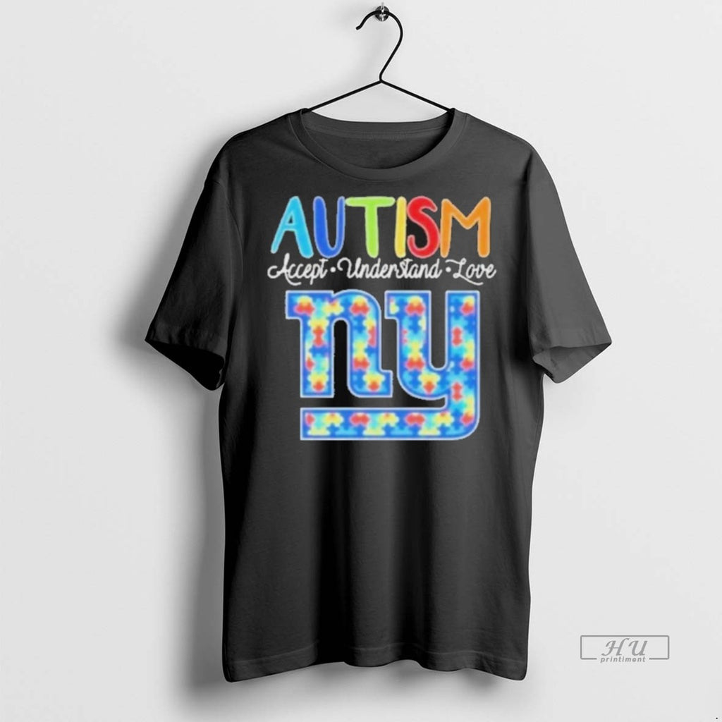 Officials New York Giants Autism Accept Understand Love Tee Shirt Sweater
