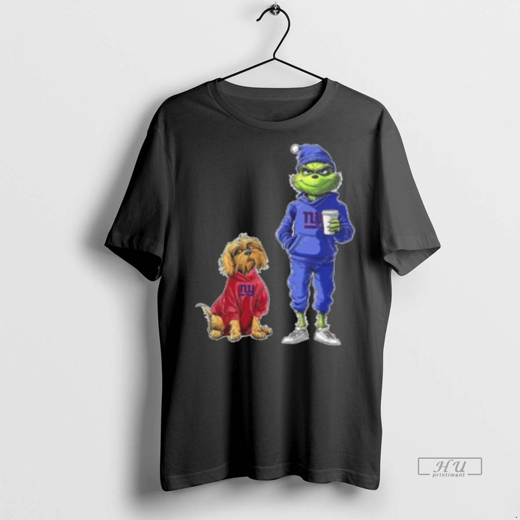 Officials New York Giants Grinch And Dog Christmas Football 2025 Tee Shirt Sweater