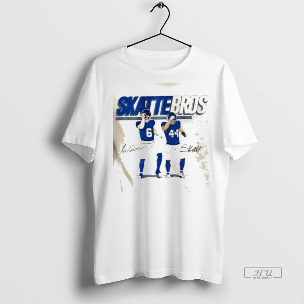 Officials New York Giants Jaxson Dart And Cam Skattebo Skattebros Signatures Tee Shirt Sweater