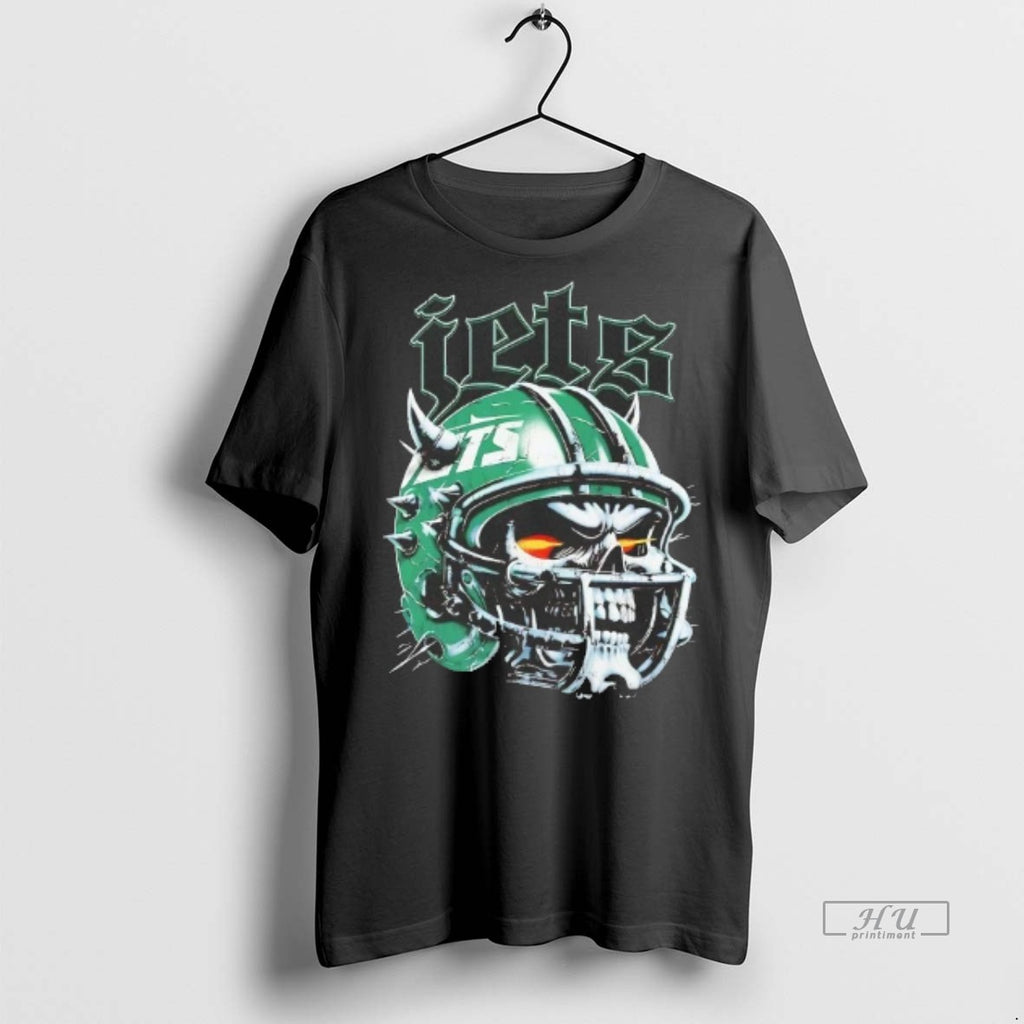 Officials New York Jets Skull Helmet Tee Shirt Sweater