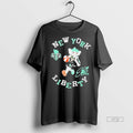 Officials New York Liberty Stadium Essentials Black Mascot Numero Uno T Shirt Sweater
