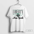 Officials New York Liberty Wnba 1997 Oatmeal Sky High Fleece T Shirts