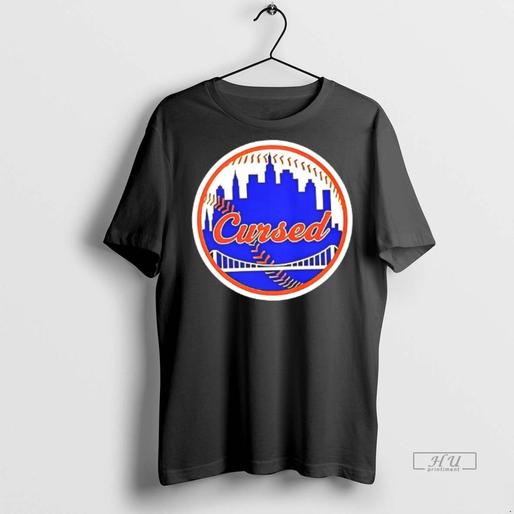 Officials New York Mets Cursed Skyline Logo T Shirt Sweater