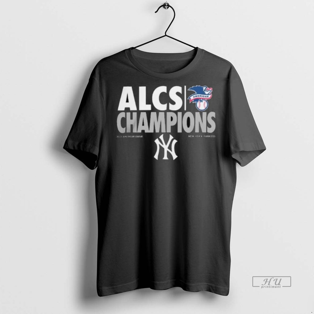 Officials New York Yankees 2025 Mlb Playoffs Alcs Champions Celebration Long Sleve Tee Shirt Sweater