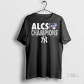 Officials New York Yankees 2025 Mlb Playoffs Alcs Champions Celebration Long Sleve Tee Shirt Sweater