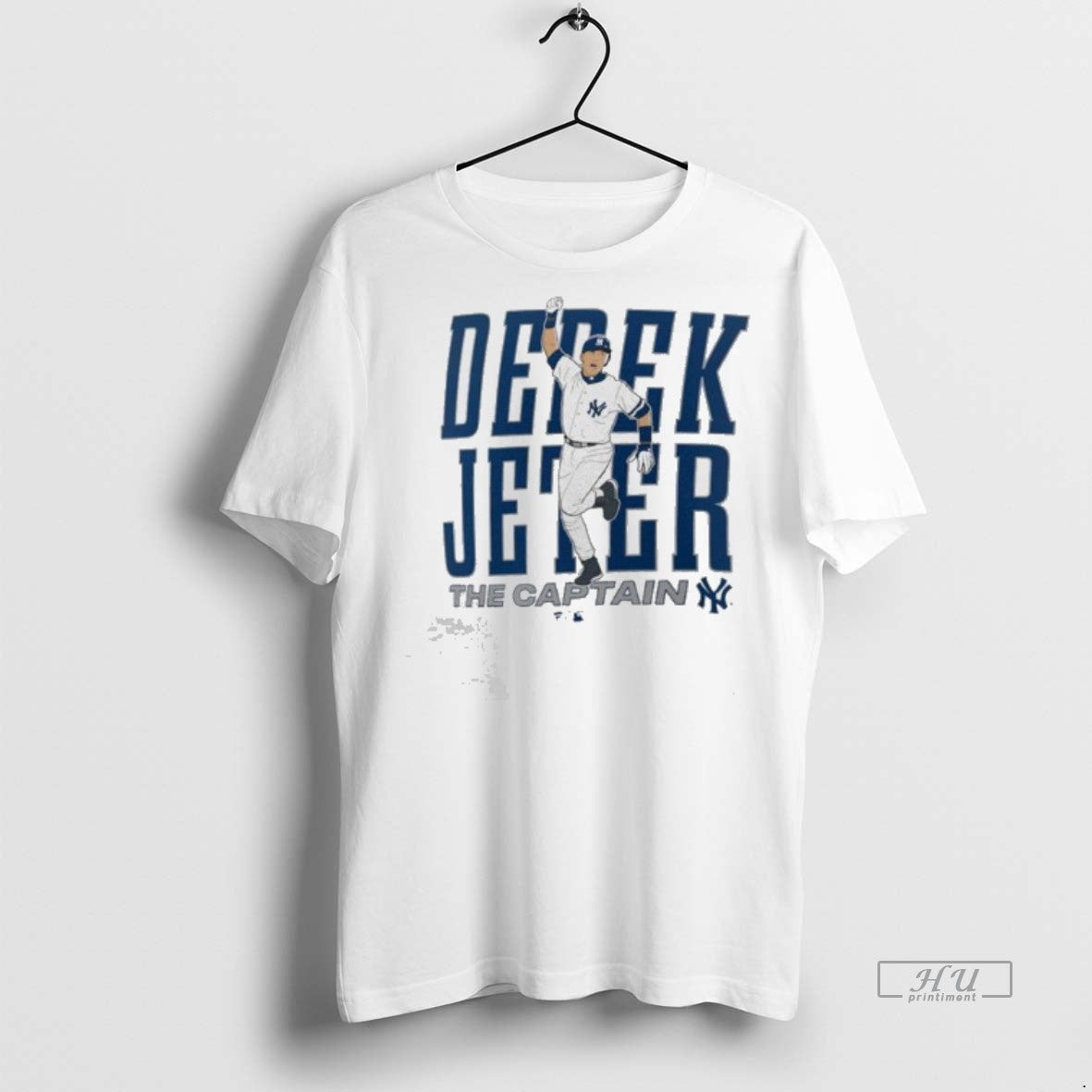 Officials New York Yankees Derek Jeter The Captain White Cooperstown Player Tee Shirt Sweater