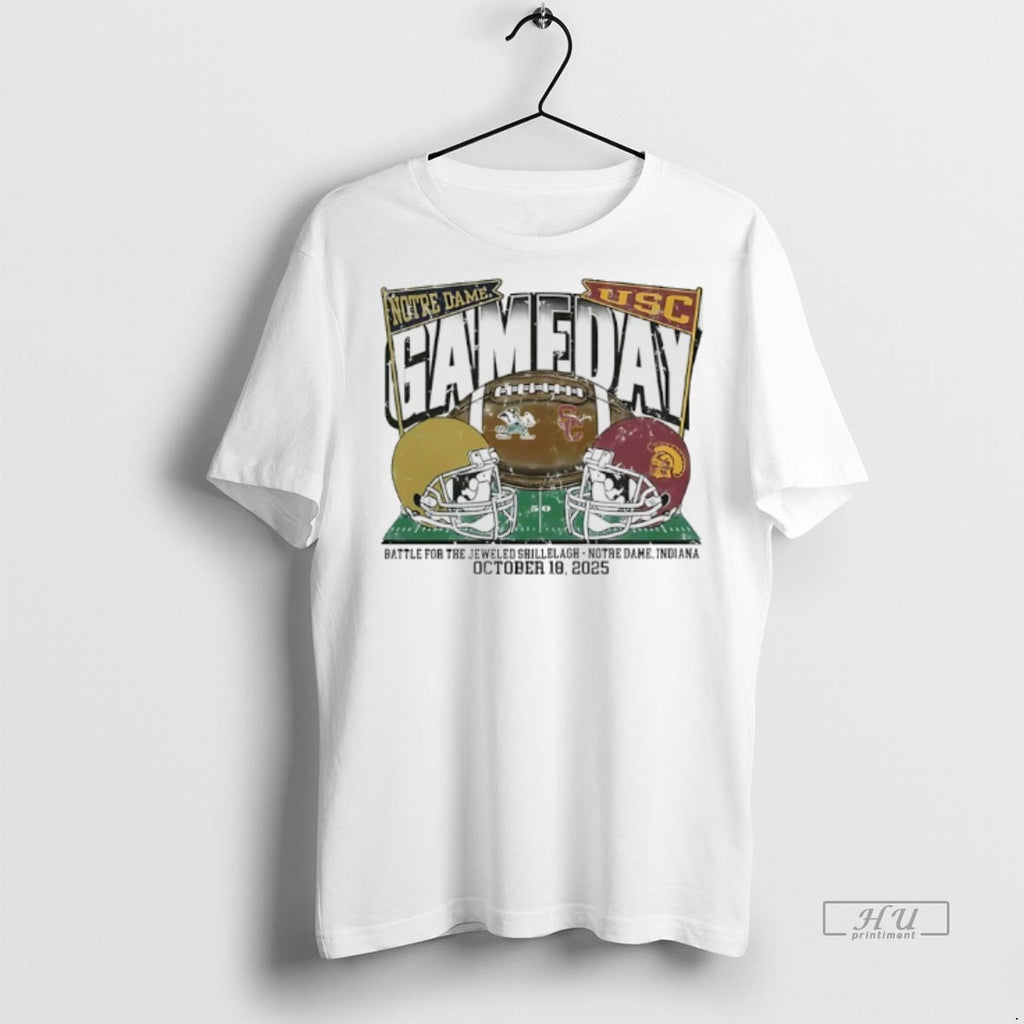 Officials Notre Dame Fighting Irish Vs Usc Trojans 2025 Ncaa Game Day Tee Shirt Sweater