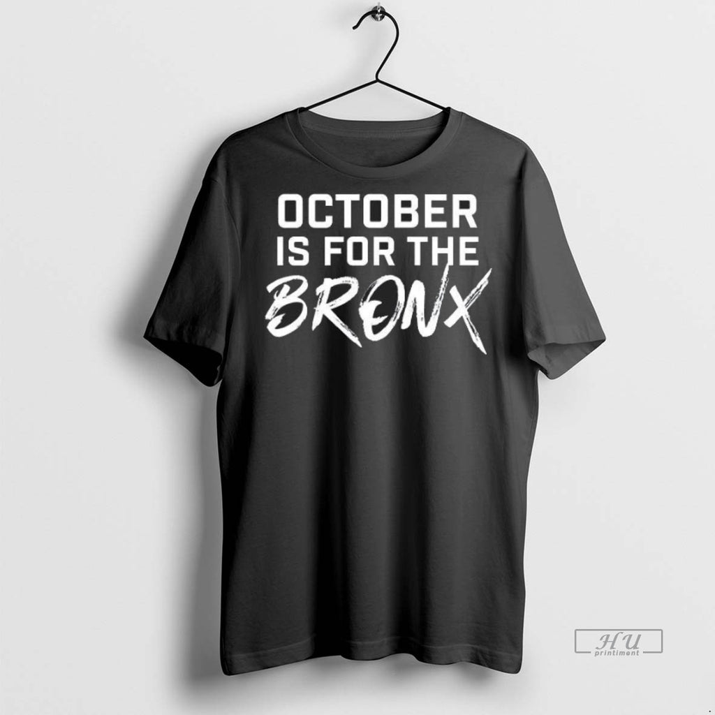Officials October Is For The Bronx Text Tee Shirt Sweater