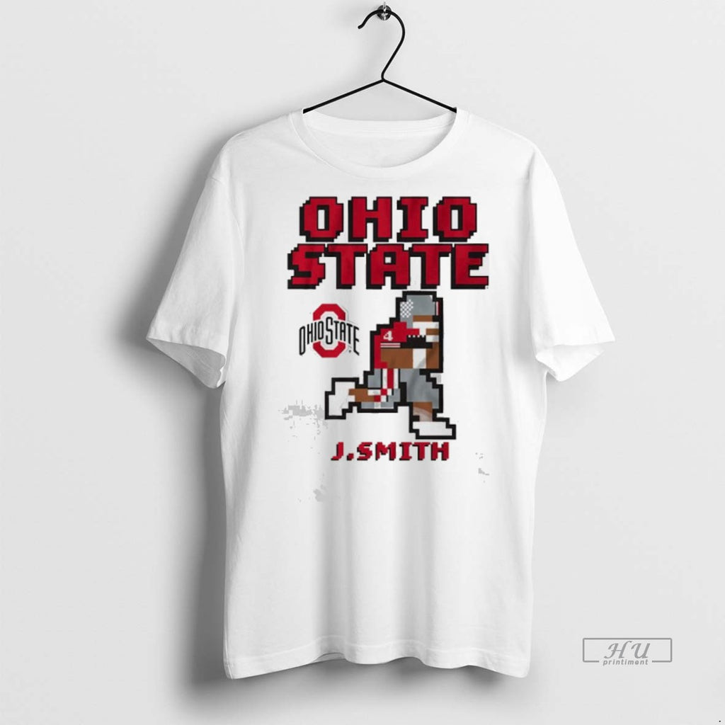 Officials Ohio State Football Jeremiah Smith Retro Baller Tee Shirt Sweater