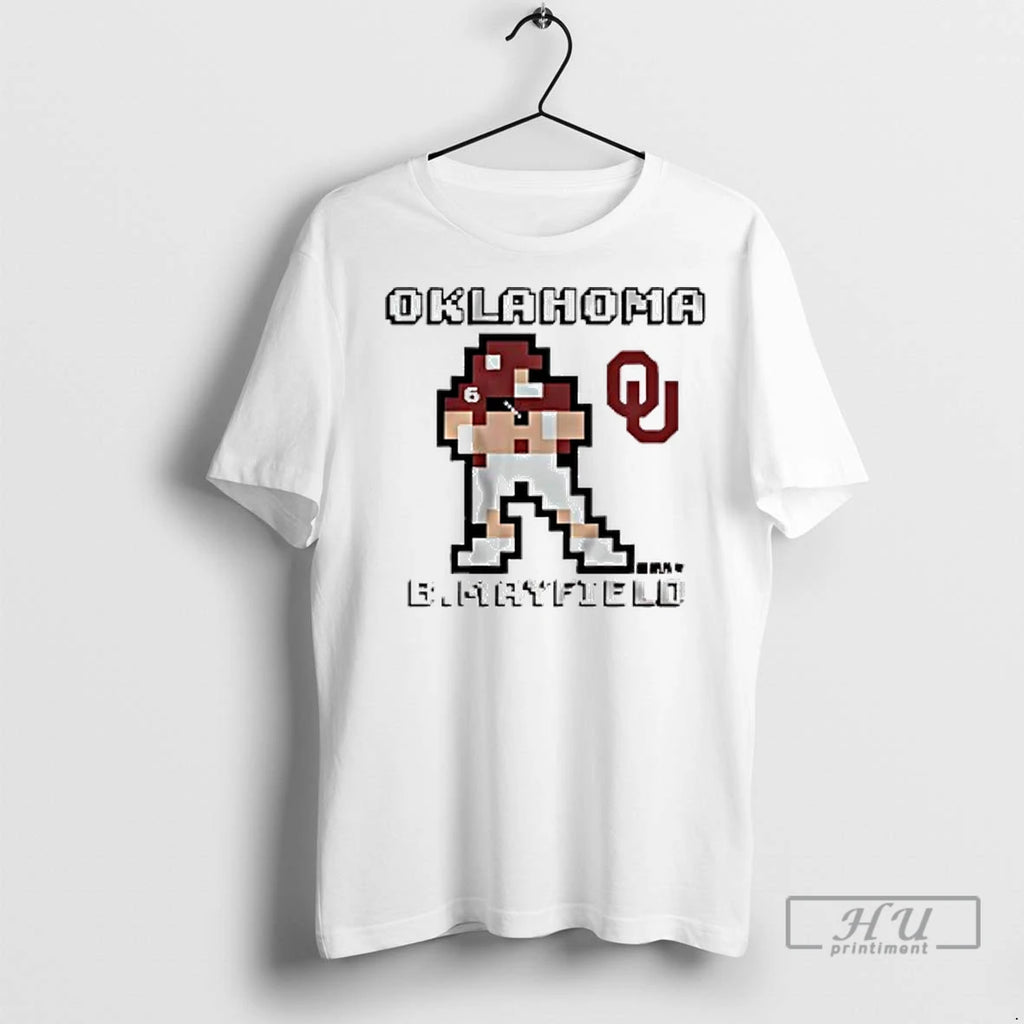Officials Oklahoma Sooners Baker Mayfield Retro Baller Ladies T Shirt