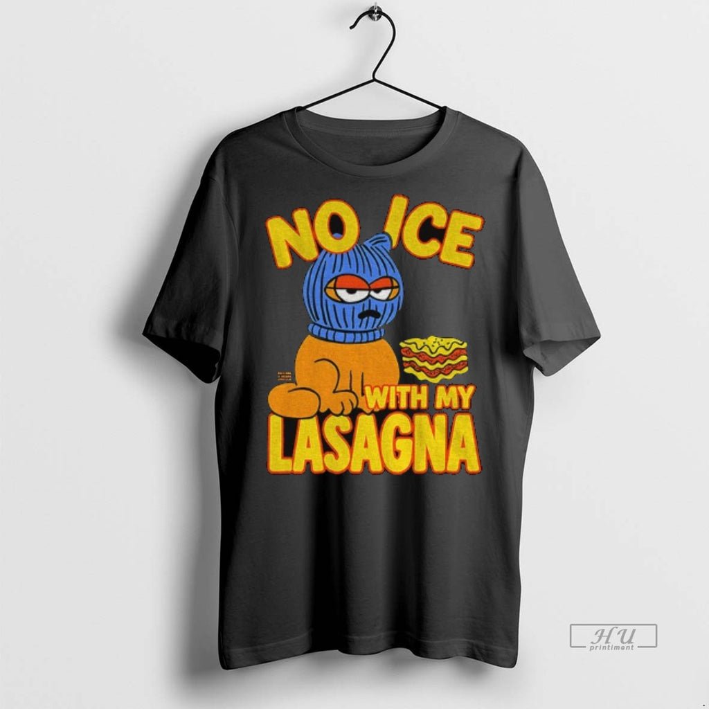 Officials Orange Cat No Ice With My Lasagna Tee Shirt Sweater