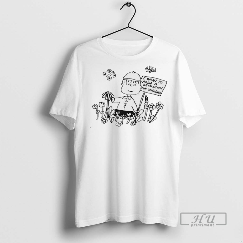 Officials Peanuts Franklin I Want To Raise A Revolution For Gentleness T Shirt