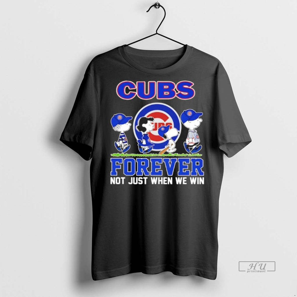 Officials Peanuts X Chicago Cubs October Forever Not Just When We Win Tee Shirt Sweater