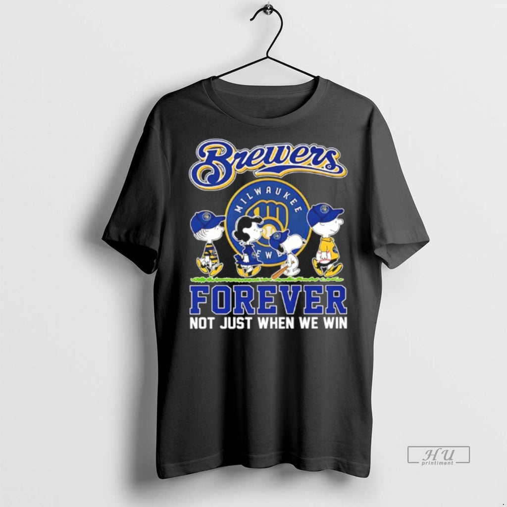 Officials Peanuts X Milwaukee Brewers October Forever Not Just When We Win Tee Shirt Sweater