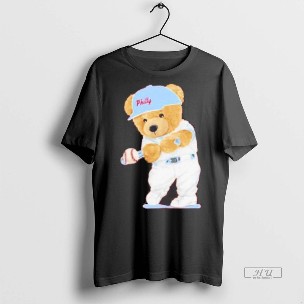 Officials Philadelphia Phillies Slugger Bear Red October 2025 Tee Shirt Sweater