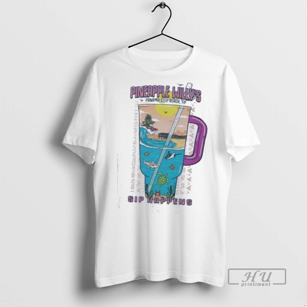 Officials Pineapple Willy Melon Daiquiri Cup Sip Happens T Shirt