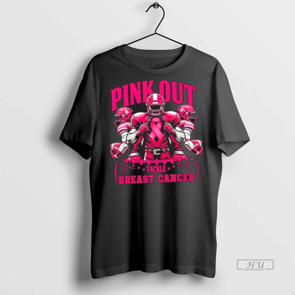 Officials Pink Out Tackle Breast Cancer Awareness Football Pink Ribbon Tee Shirt Sweater