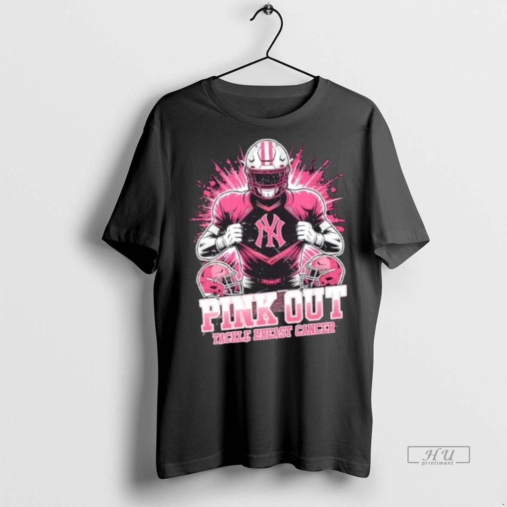 Officials Pink Out Tackle Breast Cancer New York Yankees Baseball T Shirt Sweater