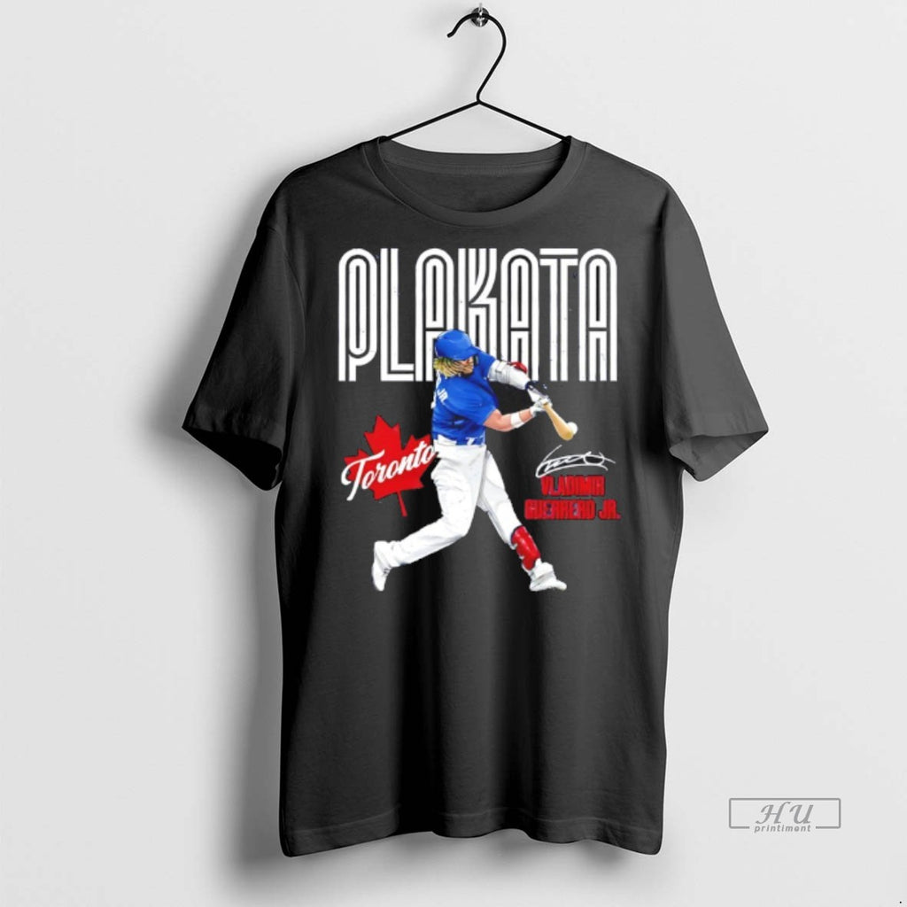 Officials Plakata Vladimir Guerrero Jr Toronto Baseball Swing Signature Tee Shirt Sweater