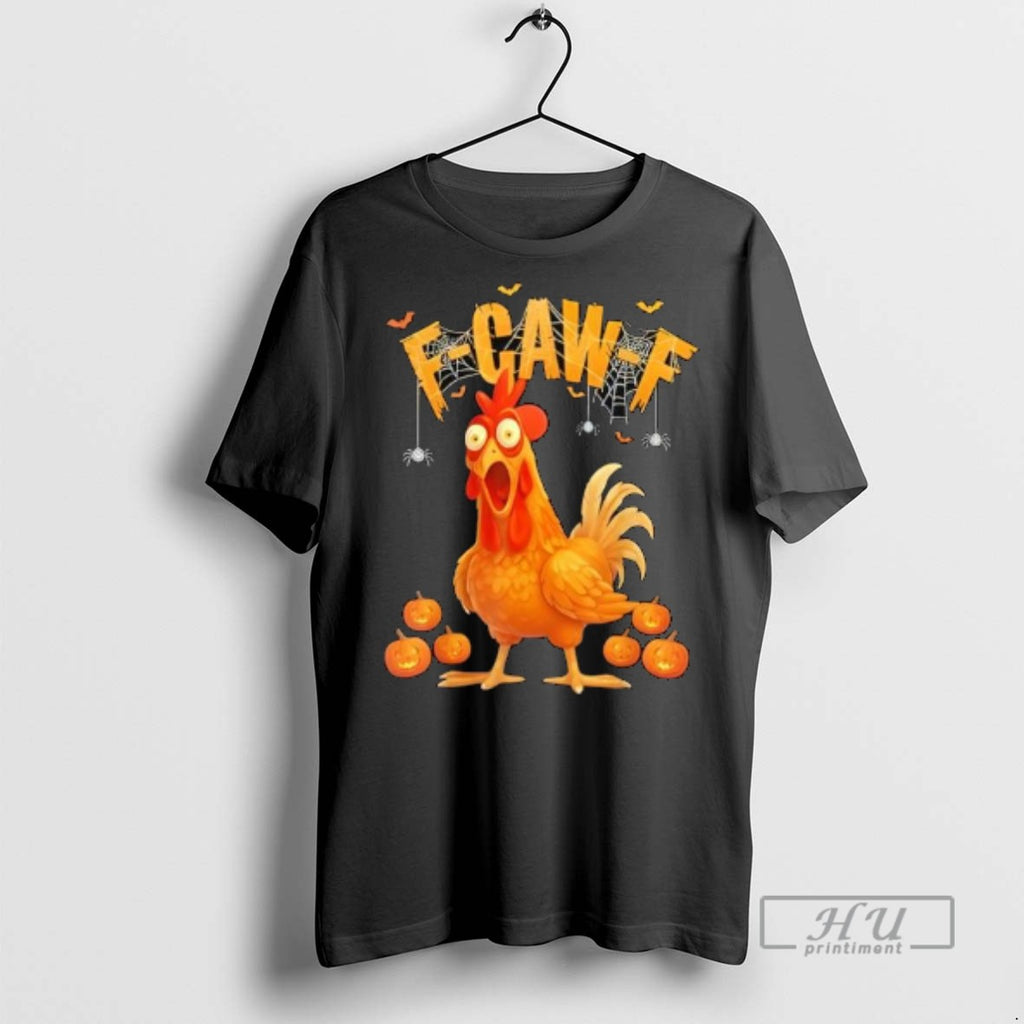 Officials Pumpkin Chicken F Caw F Funny Halloween T Shirt