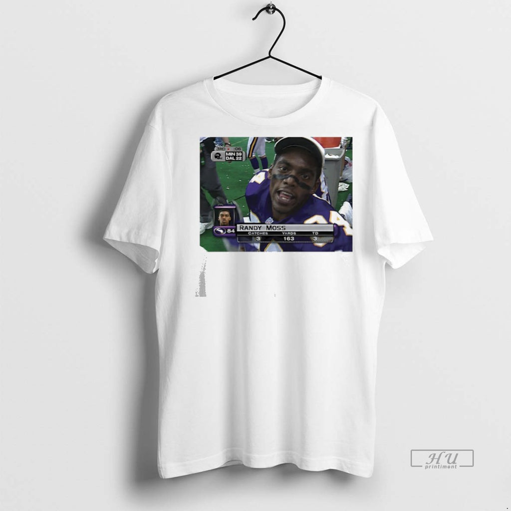 Officials Randy Moss Minnesota Vikings Portrait Tee Shirt Sweater