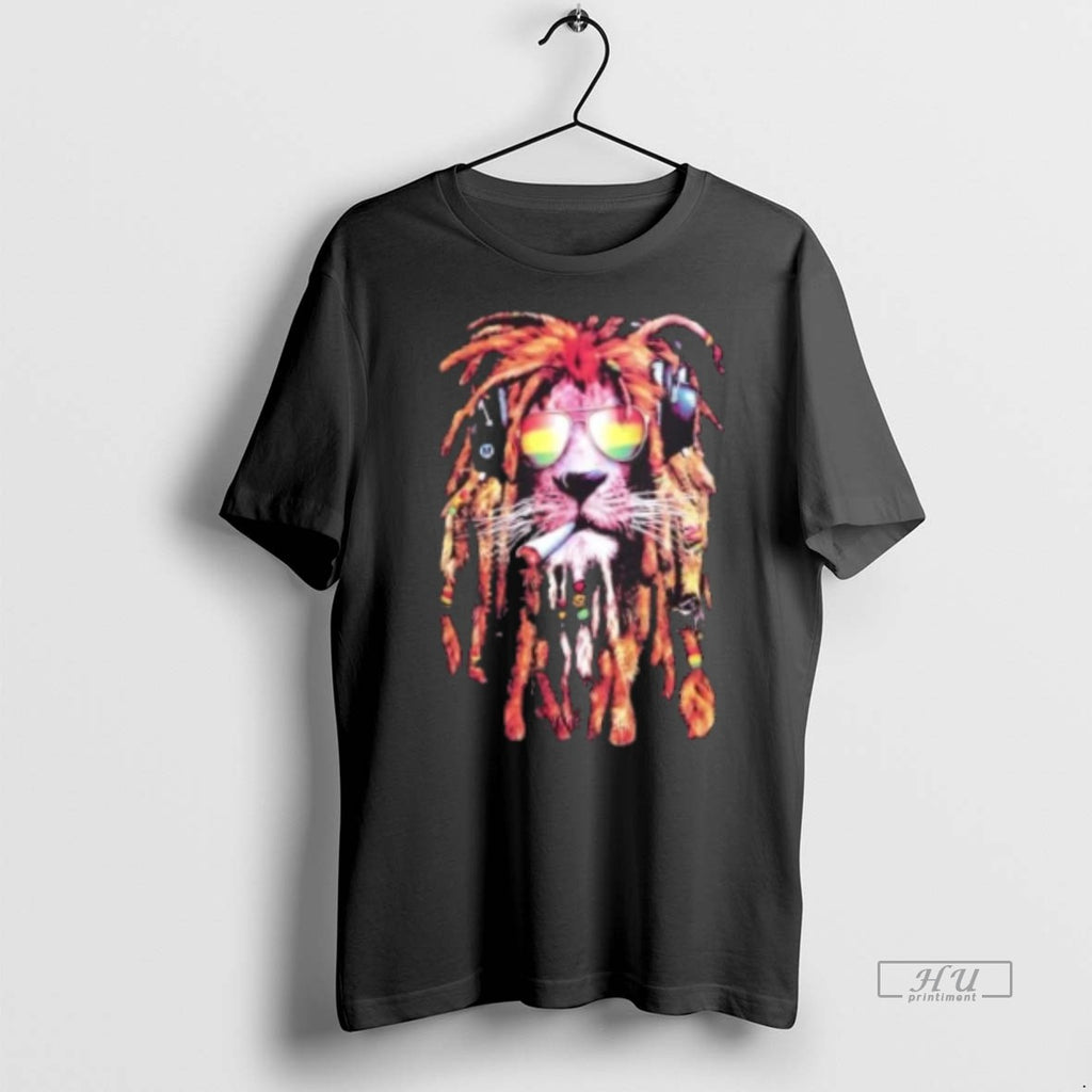 Officials Rasta Lion Reggae Vibes Cool Dreadlock Tee Shirt Sweater