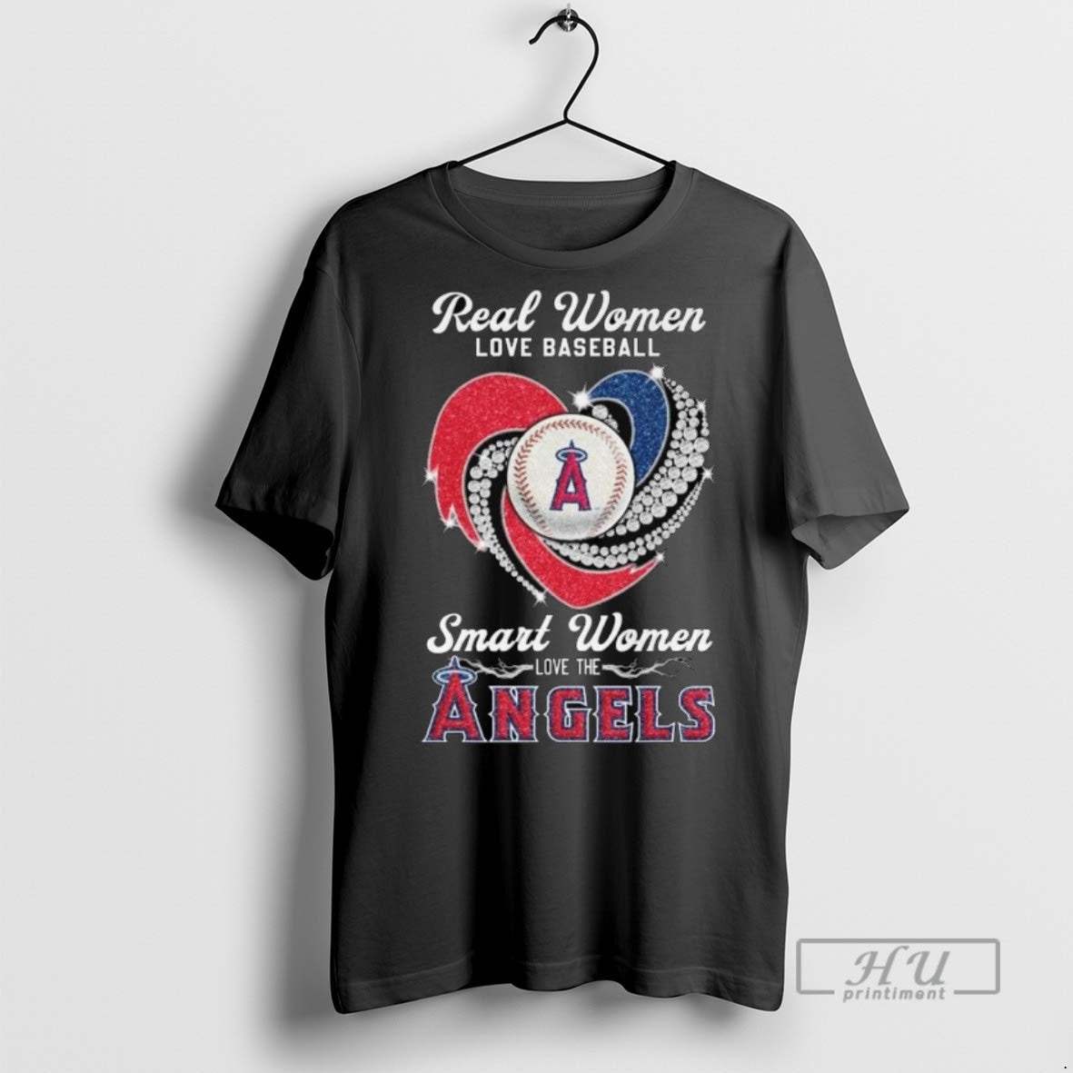 Officials Real Women Love Baseball Smart Women Love The Los Angeles Angels Diamond Heart 2025