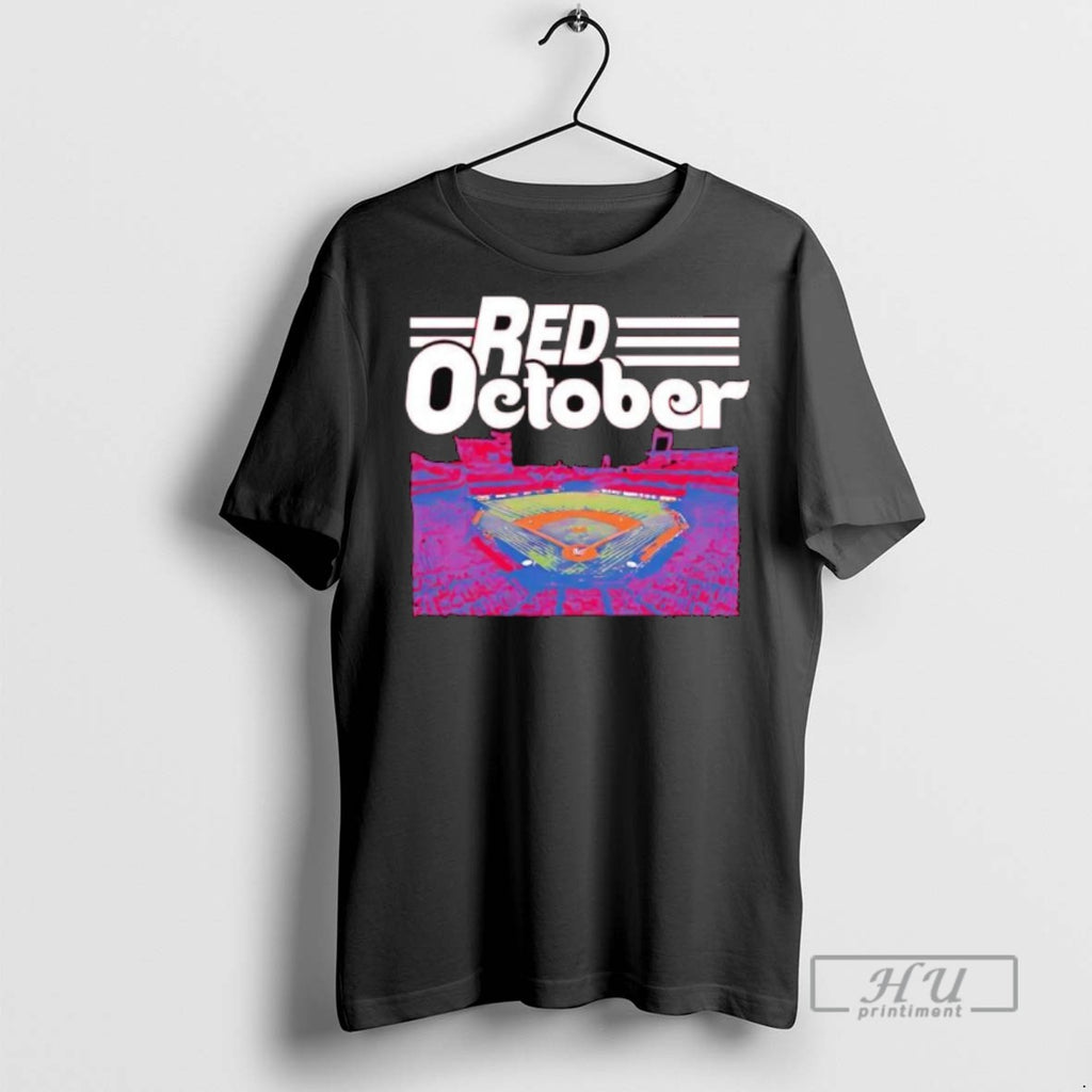 Officials Red October Philadelphia Phillies Stadium Tee Shirt
