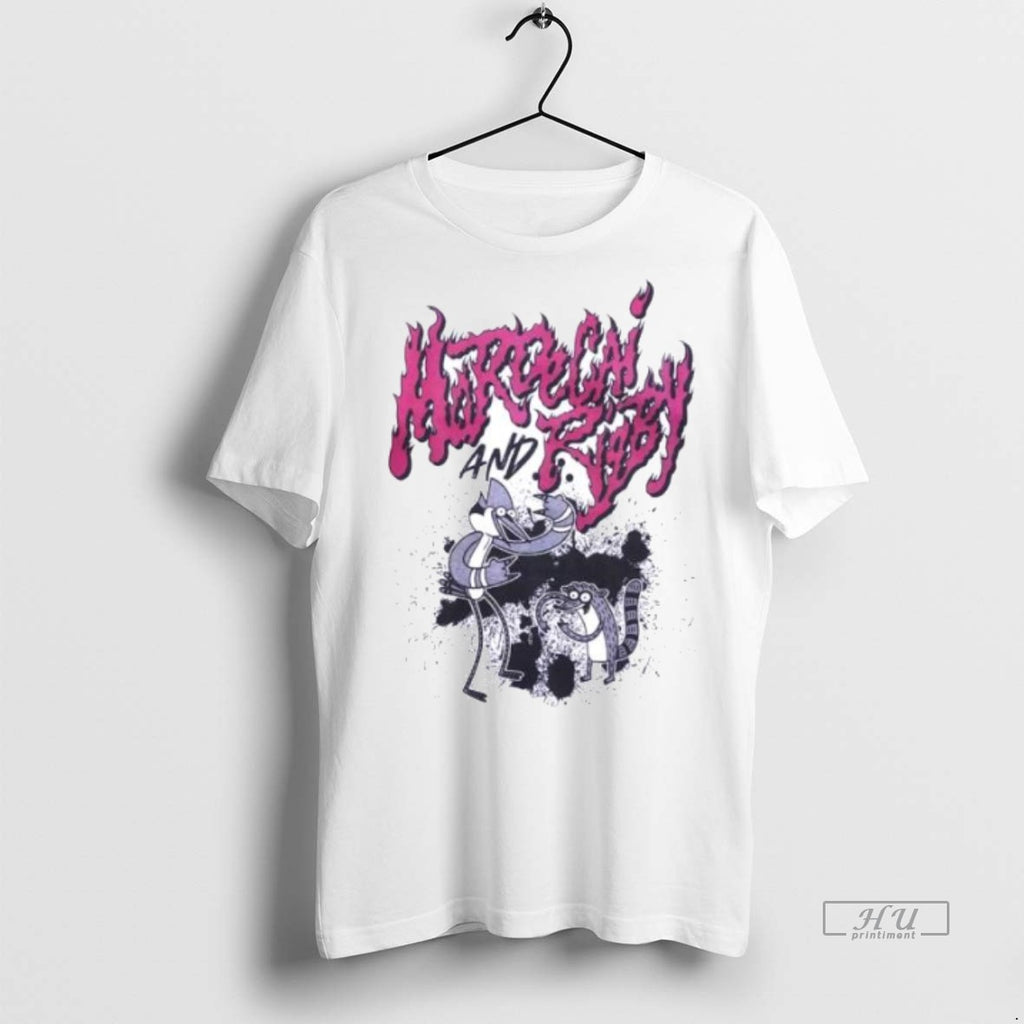 Officials Regular Show Mordecai And Rigby Flame Ornaments Tee Shirt Sweater