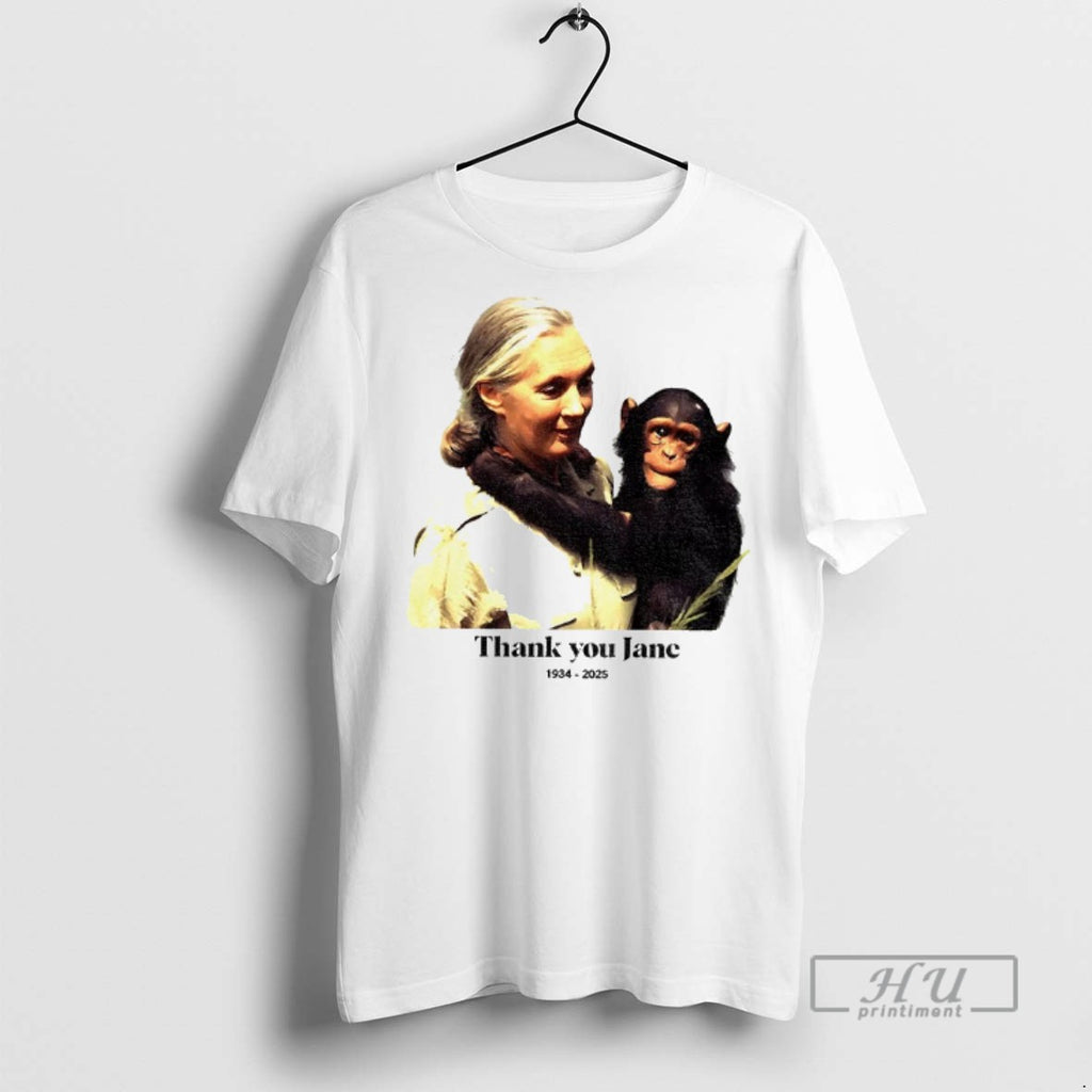 Officials Remember Jane Goodall Thank You Jane Rip 1934 2025 T Shirts