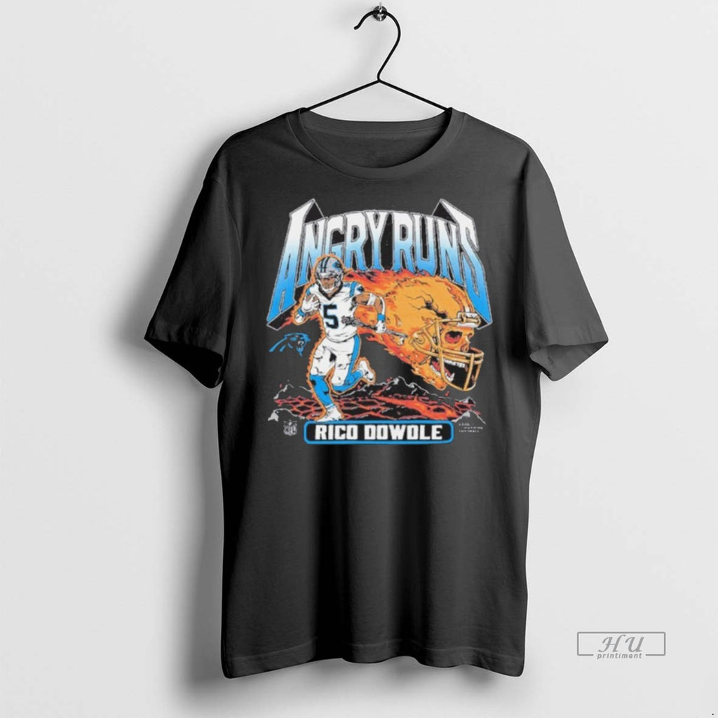Officials Rico Dowdle Carolina Panthers Angry Runs Player Tee Shirt Sweater