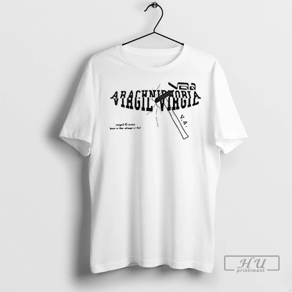 Officials Sp5der X Virgil Abloh Archive 2025 Tribute Vr8 Spider Web T Shirt
