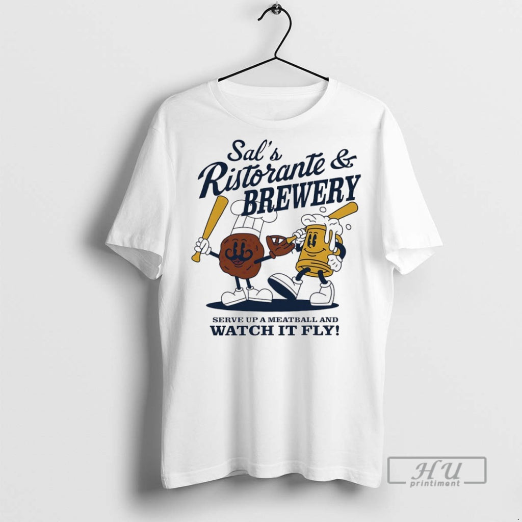 Officials Sal Frelick Milwaukee Brewers Sals Ristorante And Brewery Superstar Cartoon T Shirt