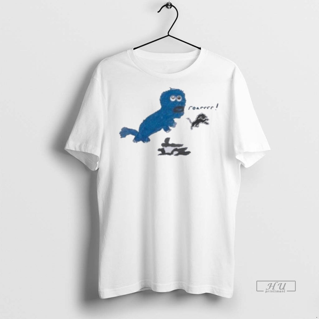 Officials Sam Laporta X Rookie Draw Detroit Lions Roar Logo T Shirt Sweater