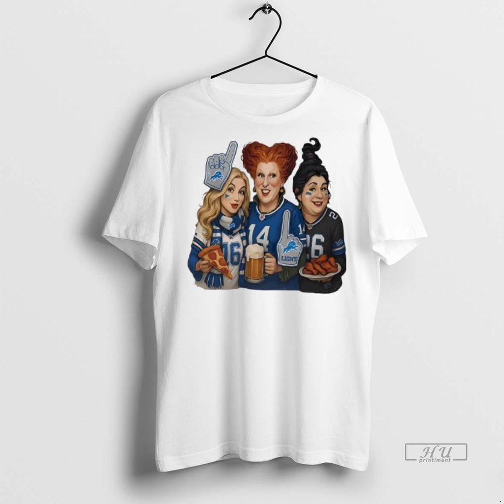 Officials Sanderson Sisters Hocus Pocus X Detroit Lions Football Team Logo Shirt Sweater